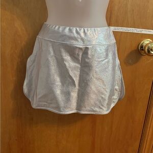 Metallic Silver Dance Skirt